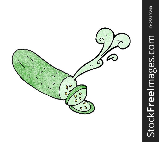 Textured Cartoon Sliced Cucumber