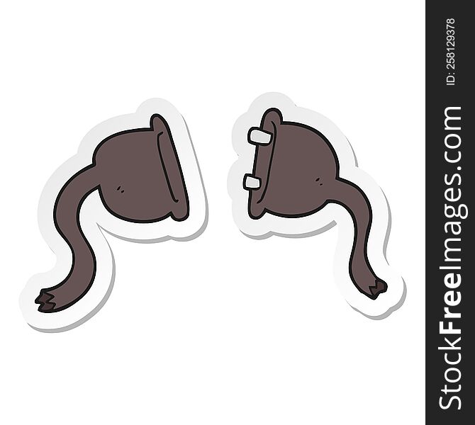 Sticker Of A Cartoon Electrical Plugs