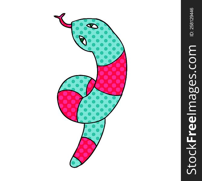 Cartoon Of A Long Snake