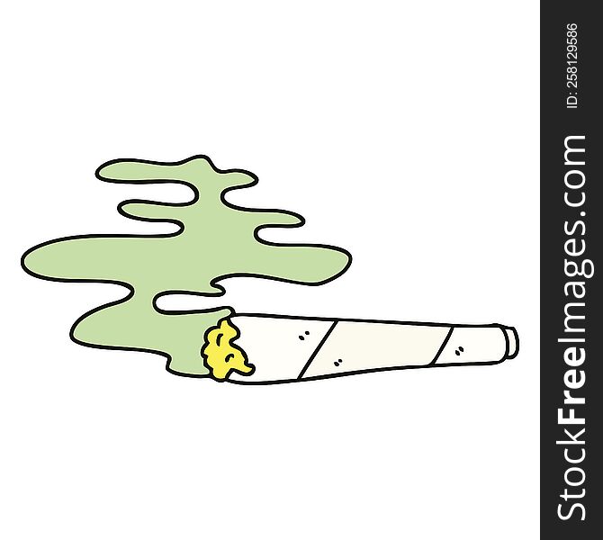 Quirky Hand Drawn Cartoon Lit Joint