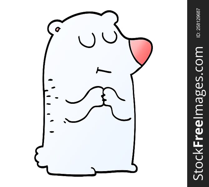 Cartoon Doodle Polar Bear