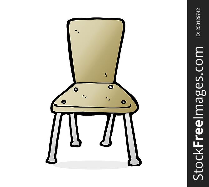 cartoon old school chair