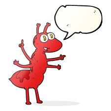 Speech Bubble Cartoon Ant Stock Image