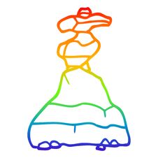 Rainbow Gradient Line Drawing Cartoon Of Stacked Stones Royalty Free Stock Photography Rainbow Gradient Line Drawing Cartoon Of Stacked Stones Royalty Free Stock Photography