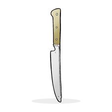 Cartoon Kitchen Knife Royalty Free Stock Image