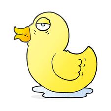 Cartoon Rubber Duck Royalty Free Stock Photo