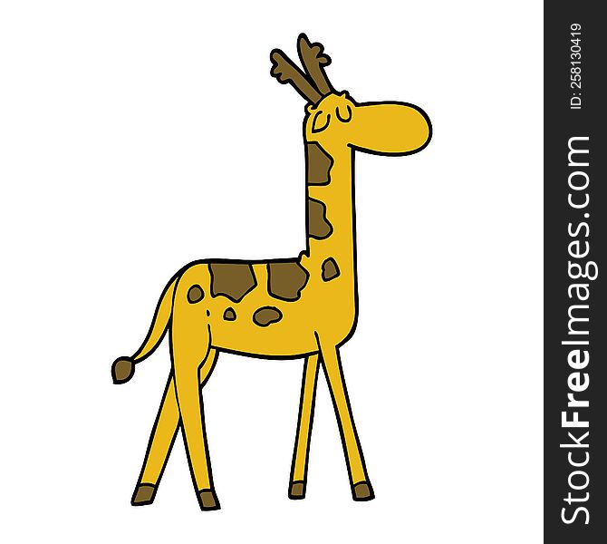 cartoon doodle funny giraffe