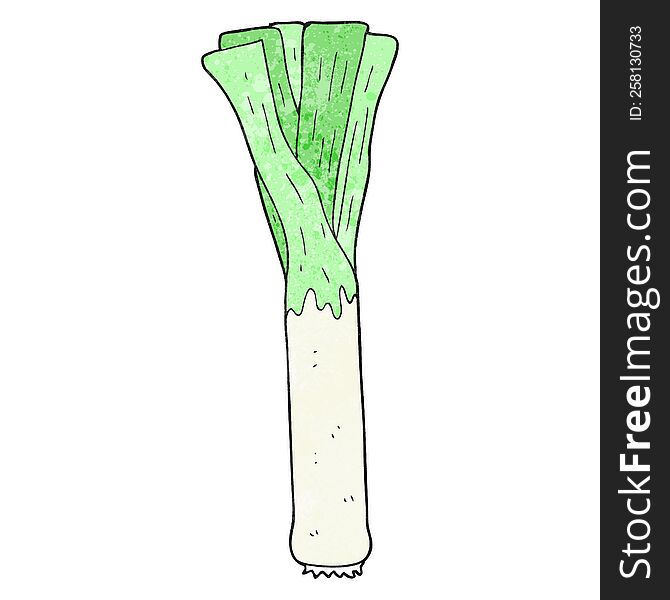 Textured Cartoon Leek