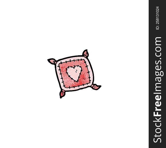 cartoon cushion with love heart