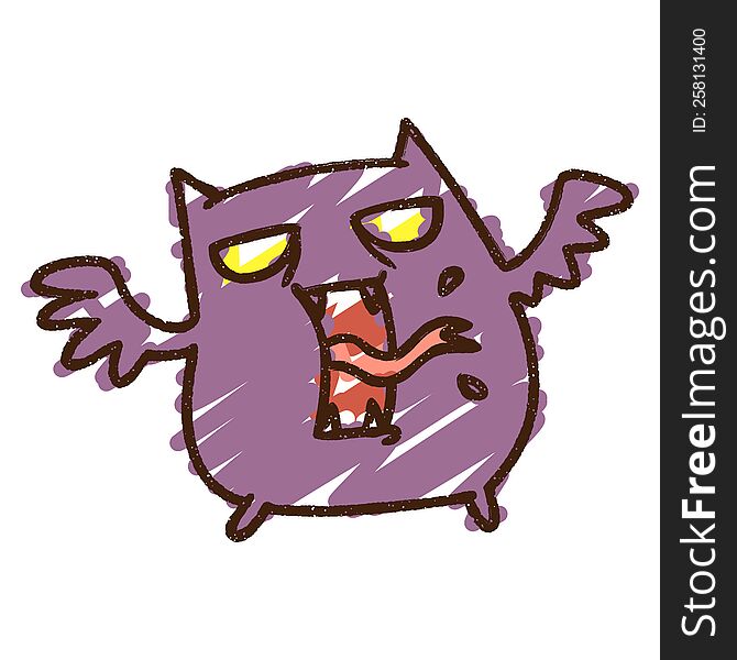 Spooky Bat Chalk Drawing