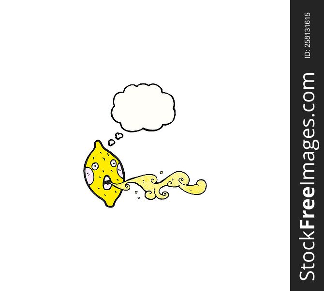 cartoon squirting lemon