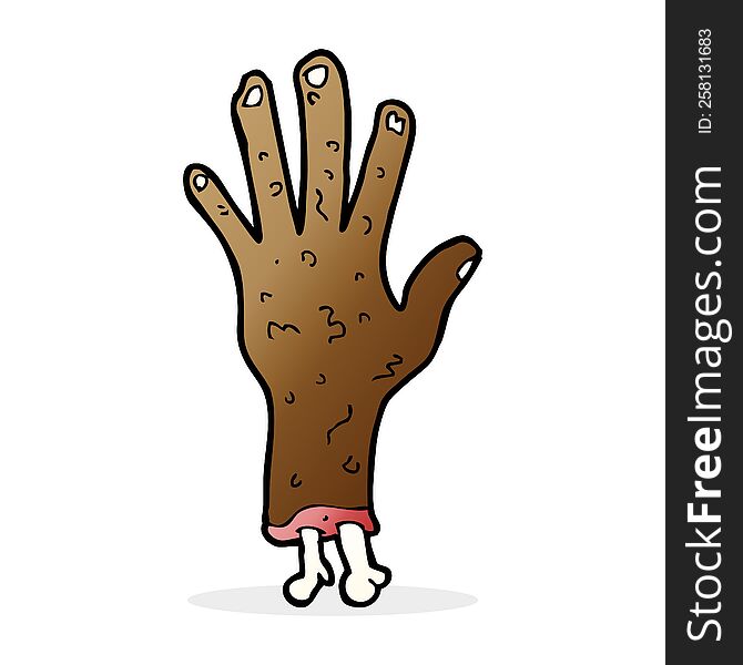 Gross Zombie Hand Cartoon