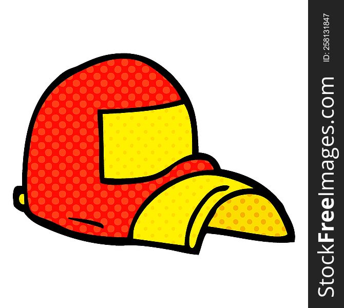 cartoon doodle baseball cap