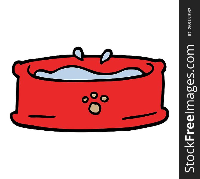 cartoon doodle pet bowl