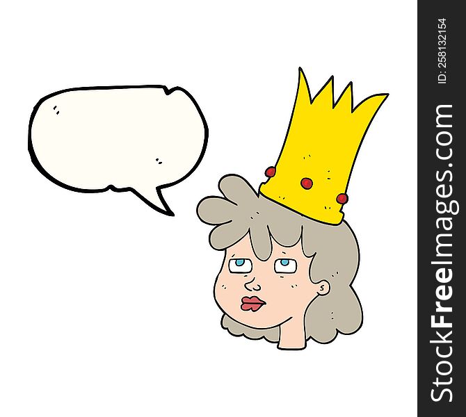 Speech Bubble Cartoon Queen