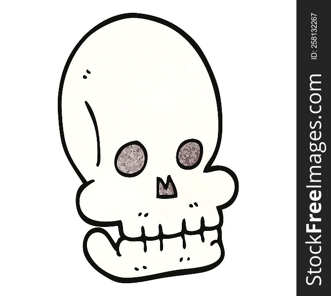 Cartoon Doodle Funny Skull