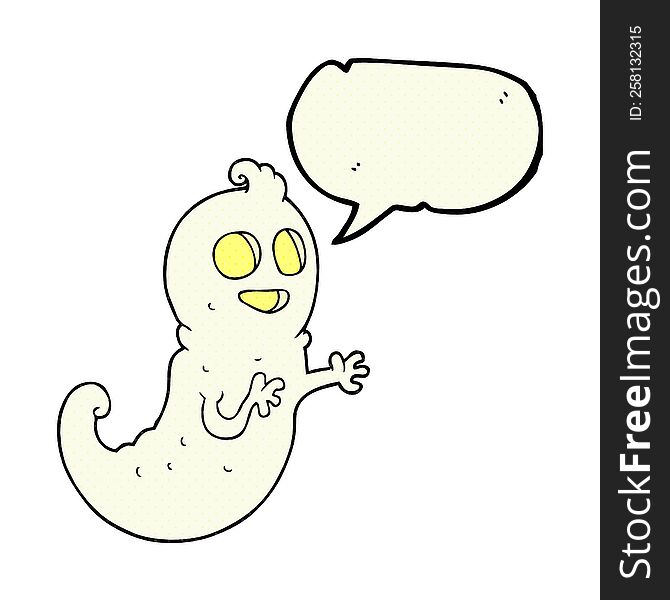 Comic Book Speech Bubble Cartoon Ghost