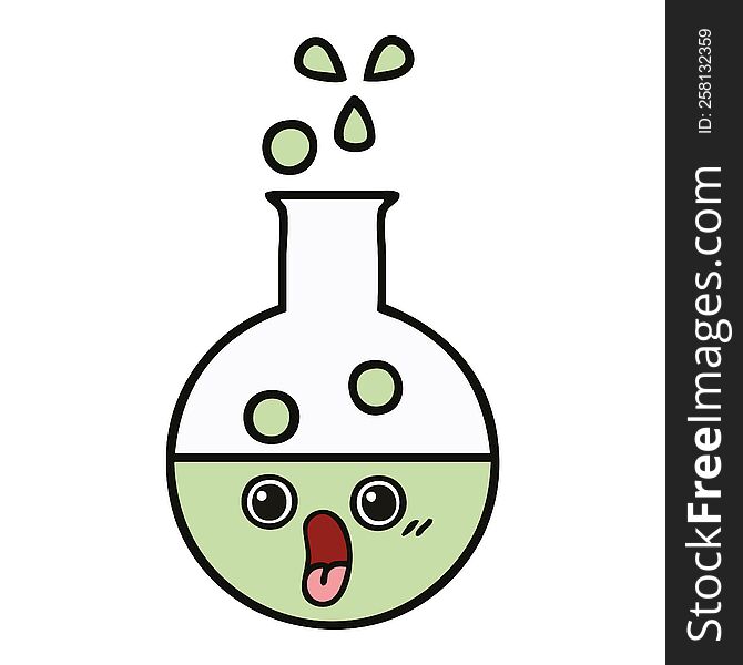 Cute Cartoon Test Tube