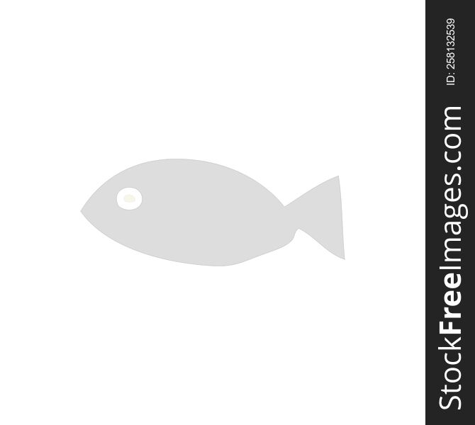flat color style cartoon fish symbol