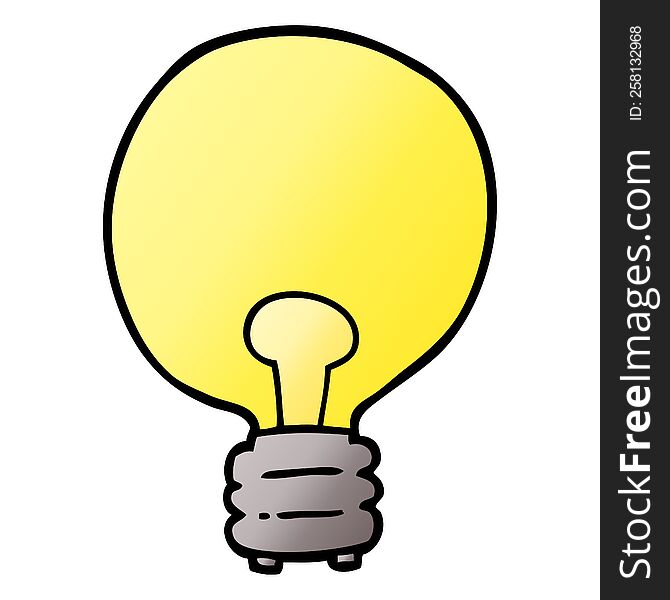 cartoon doodle light bulb