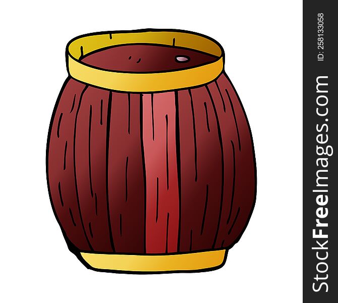 cartoon doodle of a barrel