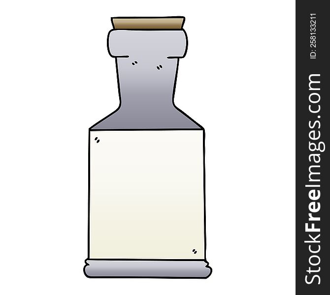 Quirky Gradient Shaded Cartoon Potion Bottle