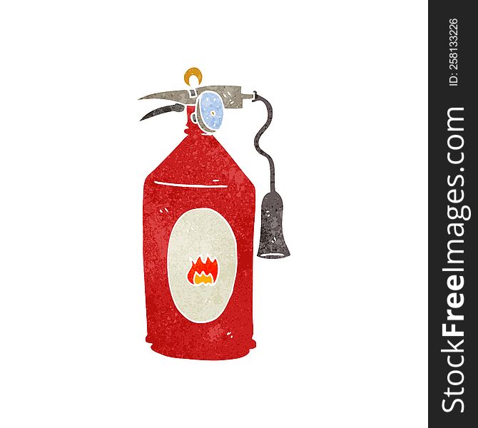 retro cartoon fire extinguisher