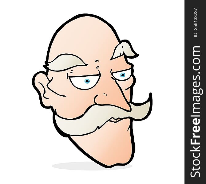 Cartoon Old Man Face