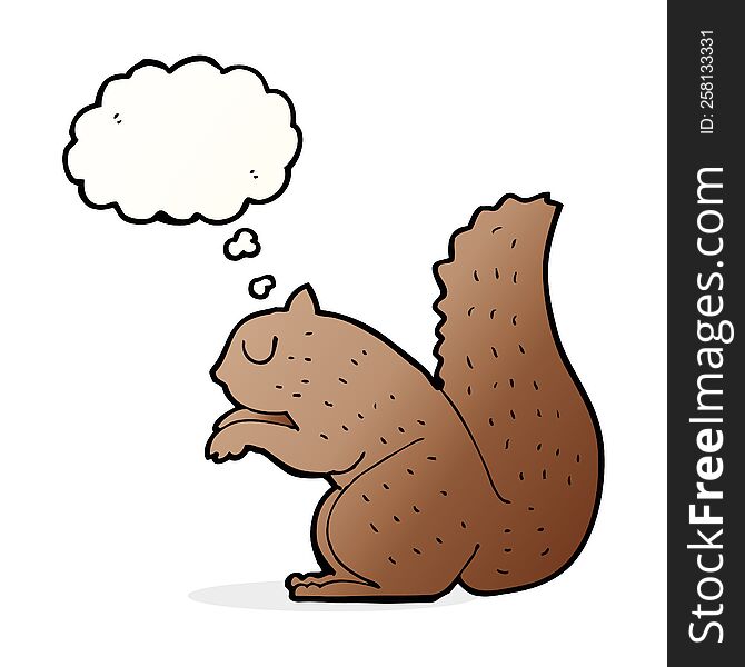 Cartoon Squirrel With Thought Bubble