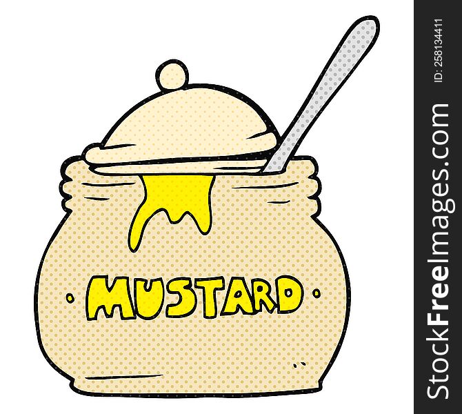 cartoon mustard pot