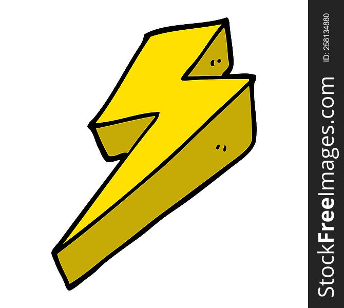 Cartoon Doodle Thunder Bolts