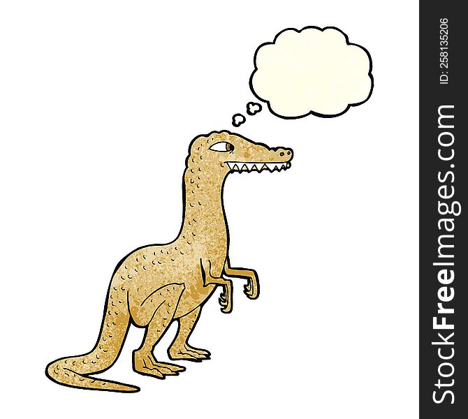 Cartoon Dinosaur With Thought Bubble