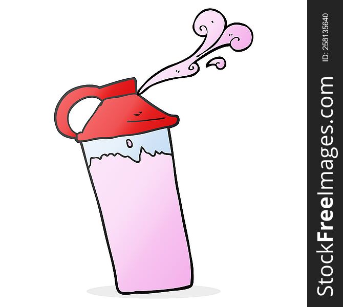 cartoon protein shake