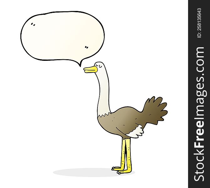 speech bubble cartoon ostrich