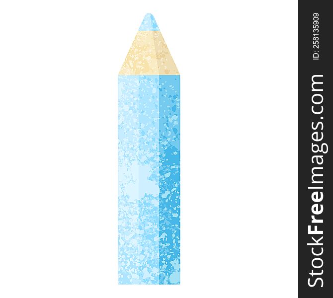 blue coloring pencil graphic vector illustration icon. blue coloring pencil graphic vector illustration icon