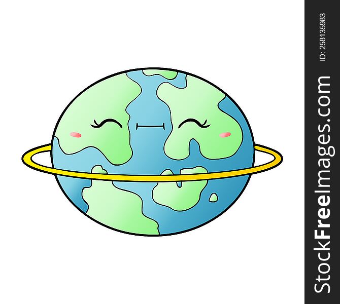 cartoon habitable alien planet. cartoon habitable alien planet