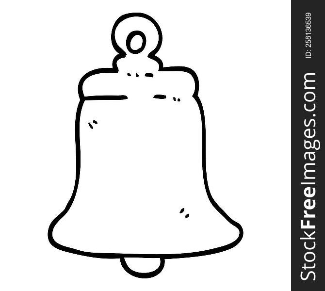 Line Drawing Cartoon Ringing Bell