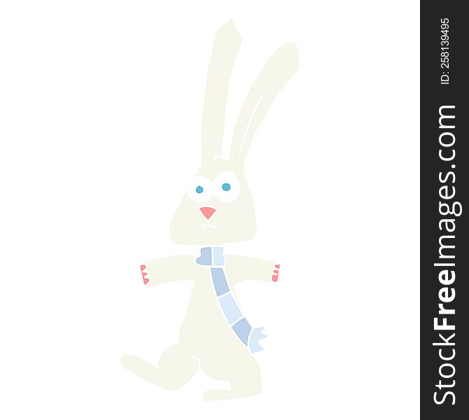 flat color illustration of rabbit. flat color illustration of rabbit