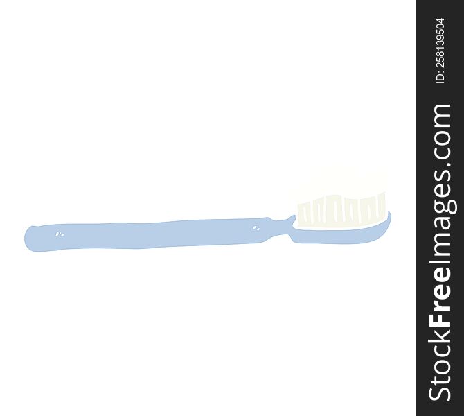 flat color illustration of a cartoon toothbrush