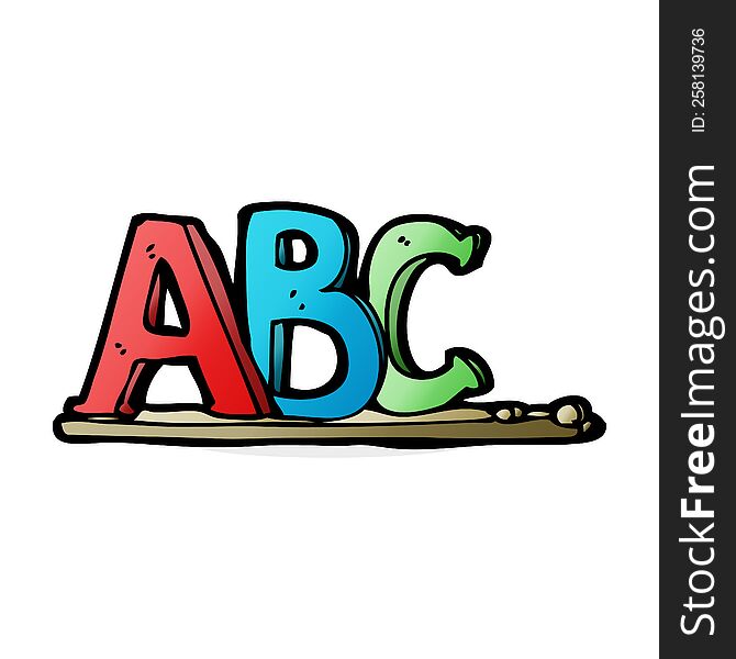 cartoon ABC letters