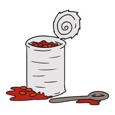 Cartoon Doodle Of An Opened Can Of Beans Stock Images Cartoon Doodle Of An Opened Can Of Beans Stock Images