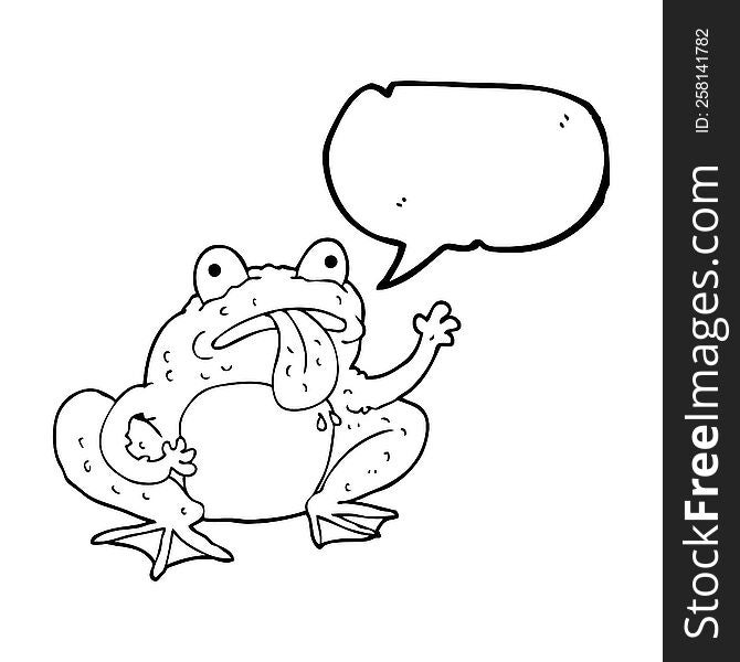 Speech Bubble Cartoon Frog