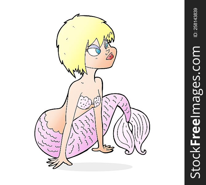 Cartoon Pretty Mermaid