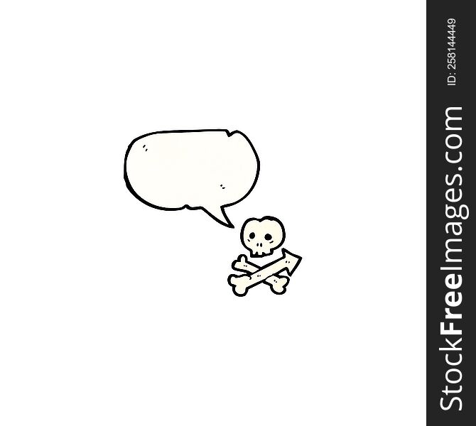 skull and crossbones with speech bubble