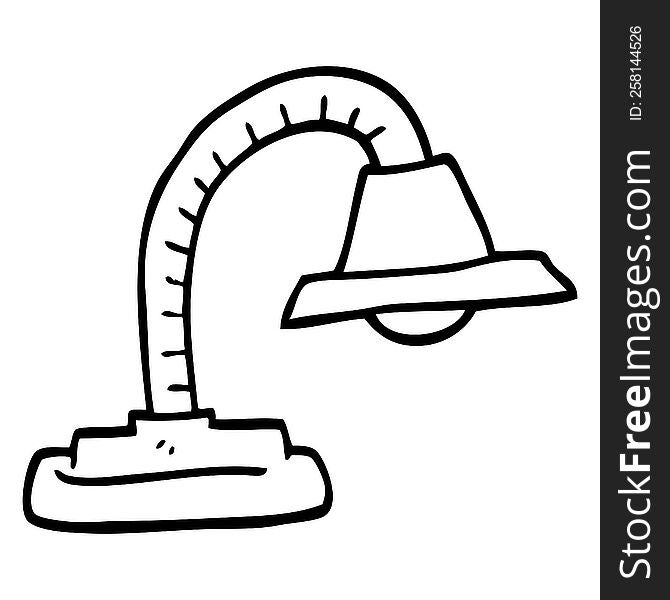 line drawing cartoon adjustable lamp
