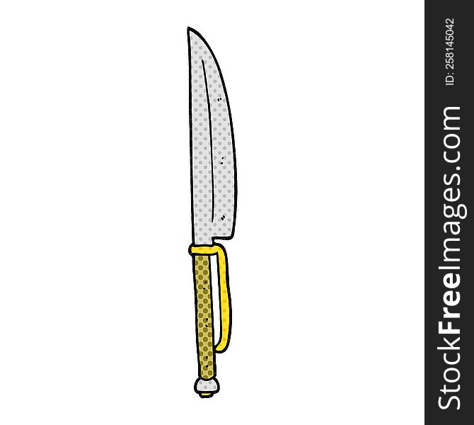 freehand drawn cartoon knife