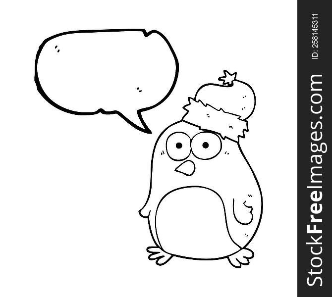 Speech Bubble Cartoon Robin