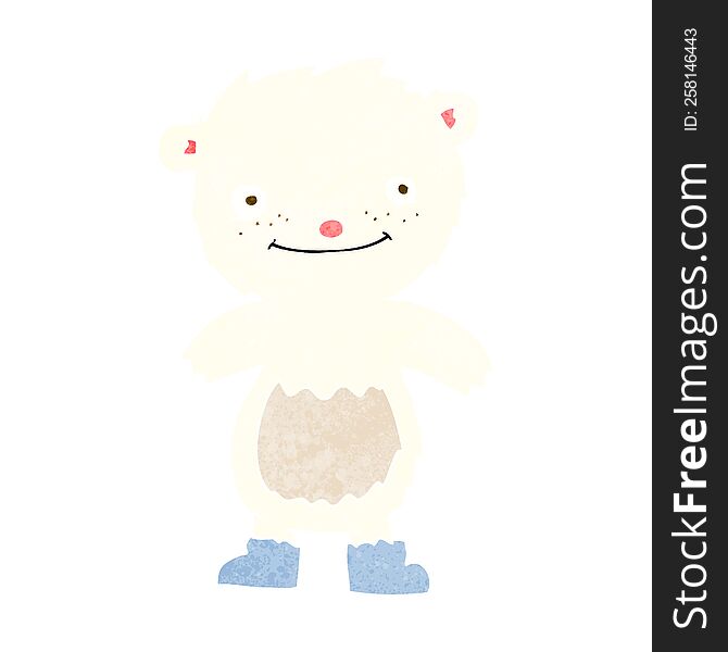 cartoon teddy polar bear wearing boots