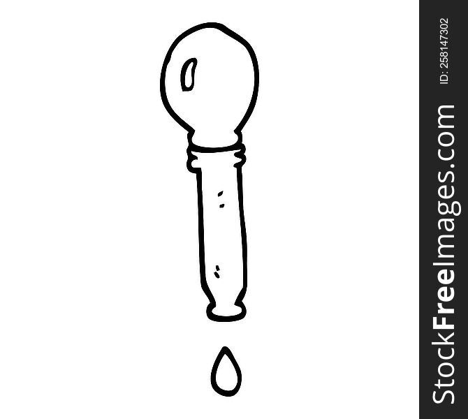 line drawing cartoon pipette