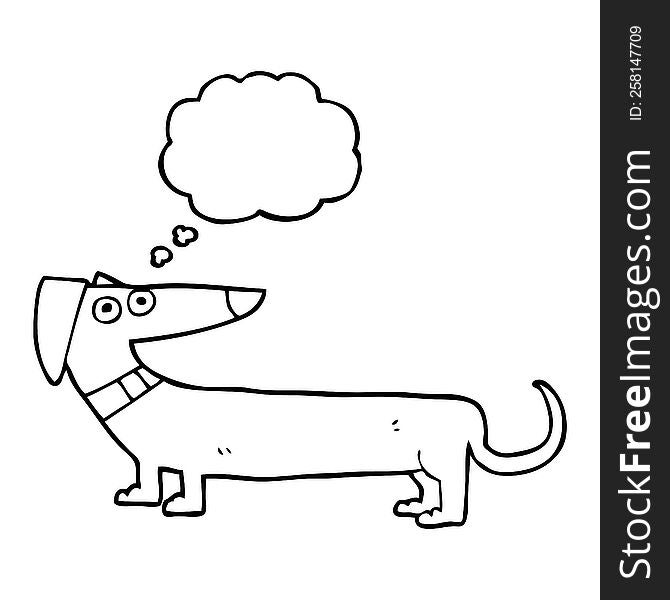 Thought Bubble Cartoon Sausage Dog